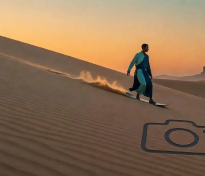 Zen Mode és Photo Mode hangulatos jelenete Alto's Odyssey sivatagában